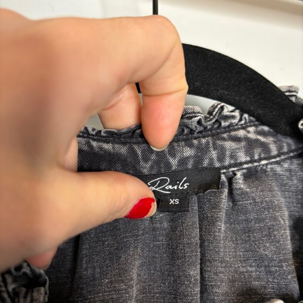 Rails Camille Top Black Acid Wash - Picture 5 of 12